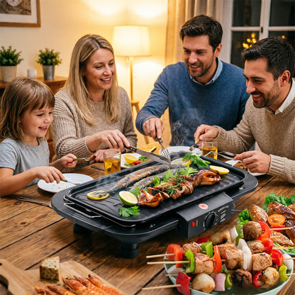 Smokeless Electric Barbecue Grill for Indoor Cooking & Outdoor Camping