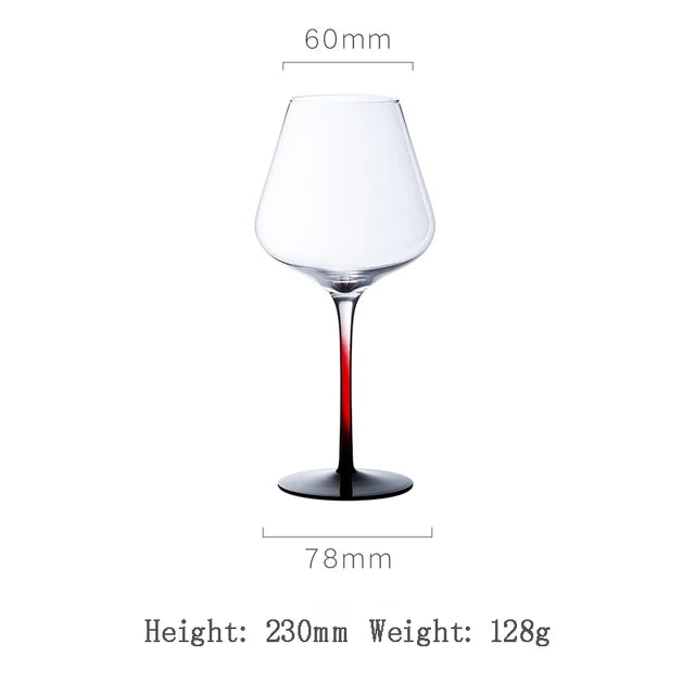 Luxury Lead-Free Crystal Wine Glass - Creative Colorful Stem Goblet Set