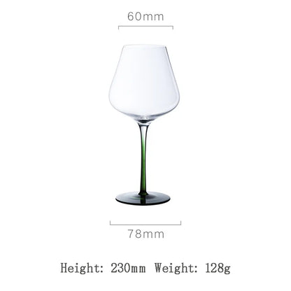 Luxury Lead-Free Crystal Wine Glass - Creative Colorful Stem Goblet Set