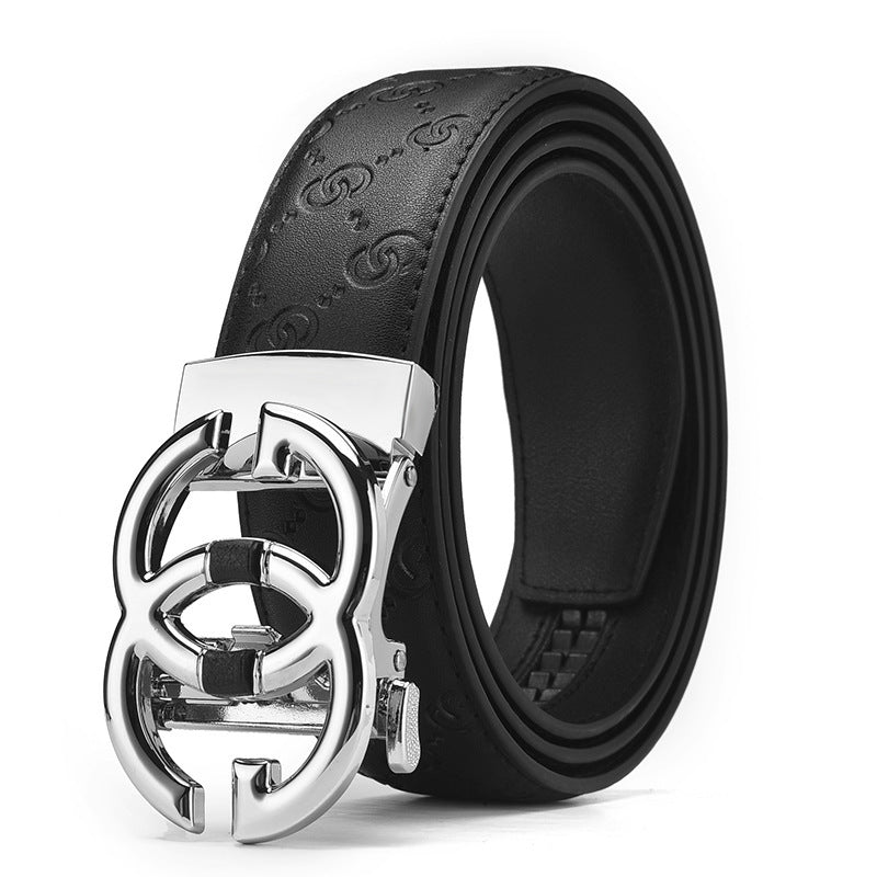 Men's Genuine Leather Automatic Buckle Belt | Versatile Business & Casual Fashion