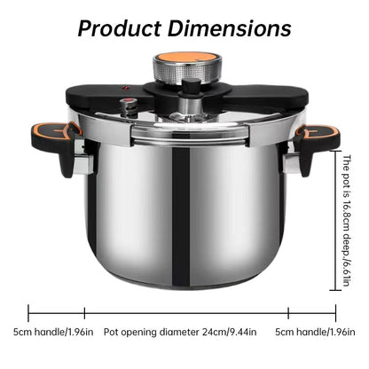 Premium Stainless Steel Pressure Pot for Gas & Electric Stoves (4L/6L)