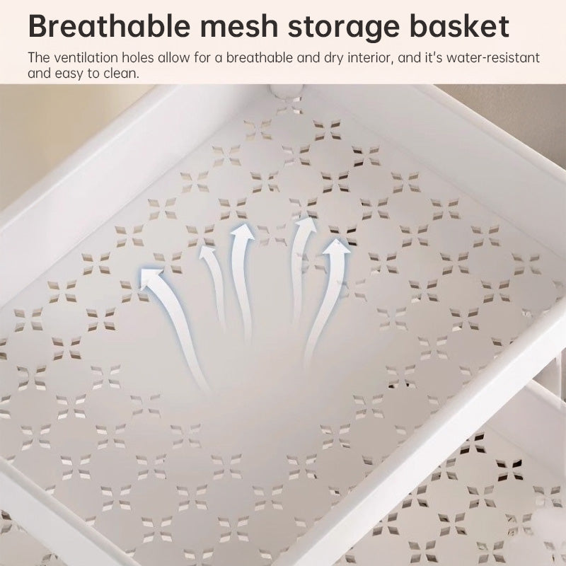 Multi-Layer Wheeled Utility Cart | Rolling Storage Shelf for Home, Kitchen, Bathroom (Snacks, Books)