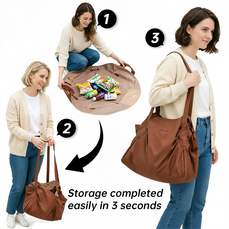 Foldable Travel Duffel Bag + Picnic Blanket | Large Capacity Waterproof Tote