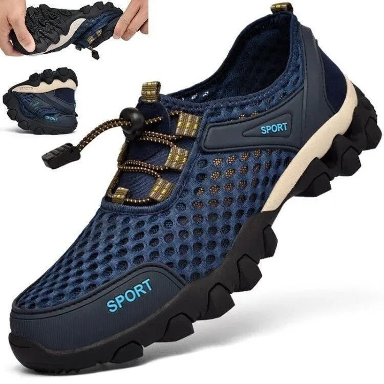 Summer Men's Mesh Sports Shoes - Breathable Outdoor Hiking & Running Sneakers