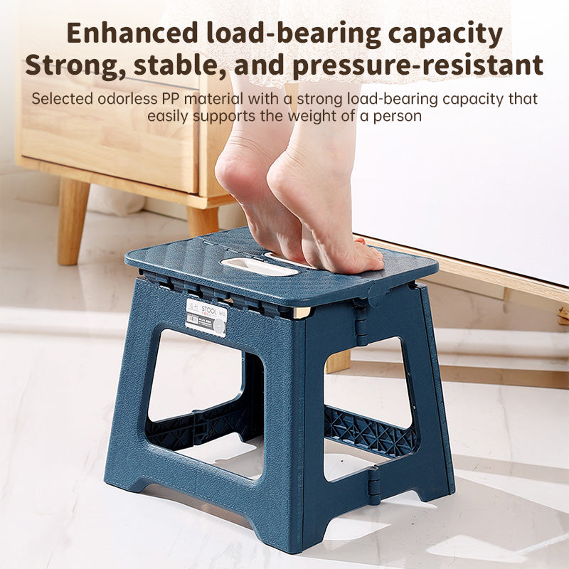 Extra Large Folding Step Stool | Portable Heavy-Duty Plastic Stool for Home, Kitchen & Outdoor Use