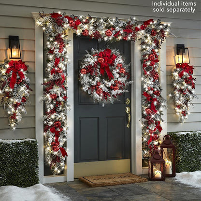 Luxury Double-Layer LED Christmas Ribbon - 5M Gold & Silver Fairy Lights