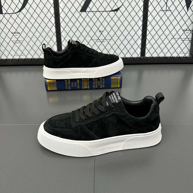 Men's Suede Casual Board Shoes - Comfortable Soft Sole Lightweight Sneakers