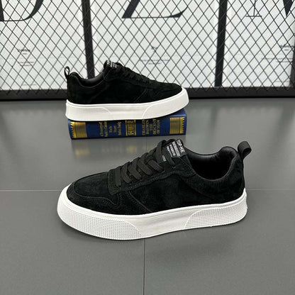 Men's Suede Casual Board Shoes - Comfortable Soft Sole Lightweight Sneakers
