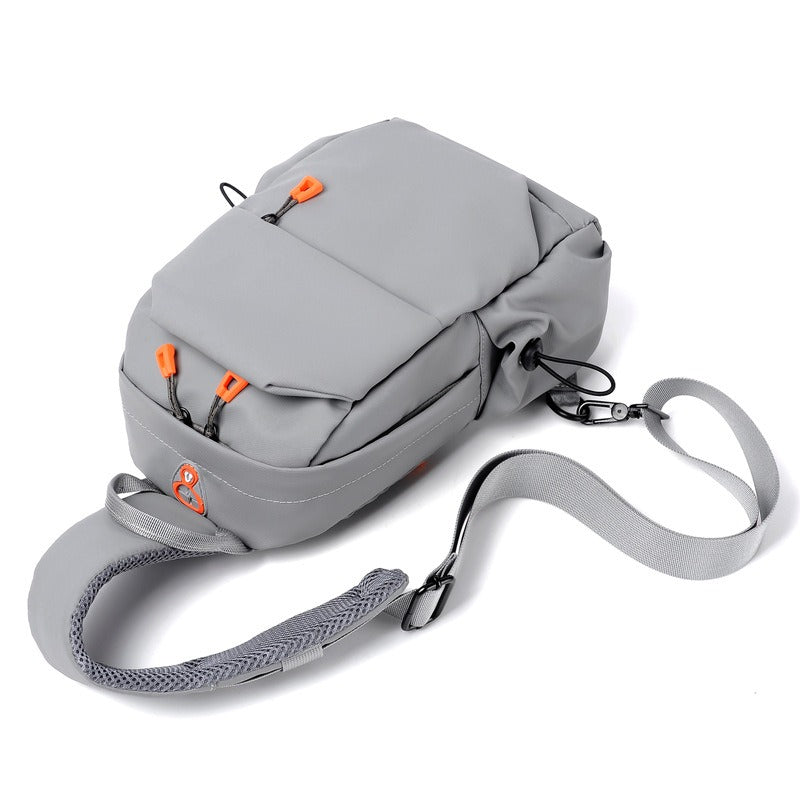 Fashionable Multi-functional Crossbody Shoulder Sling Bag - Gray