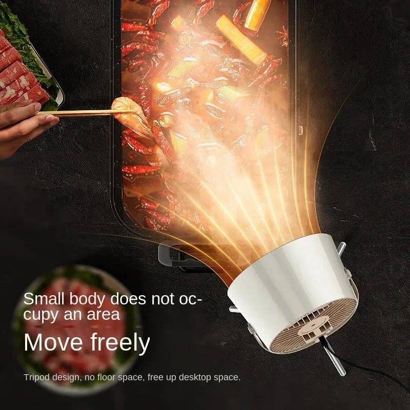 Desktop Portable Range Hood – Mini USB Extraction Fan for Small Kitchen, BBQ, and Indoor Cooking