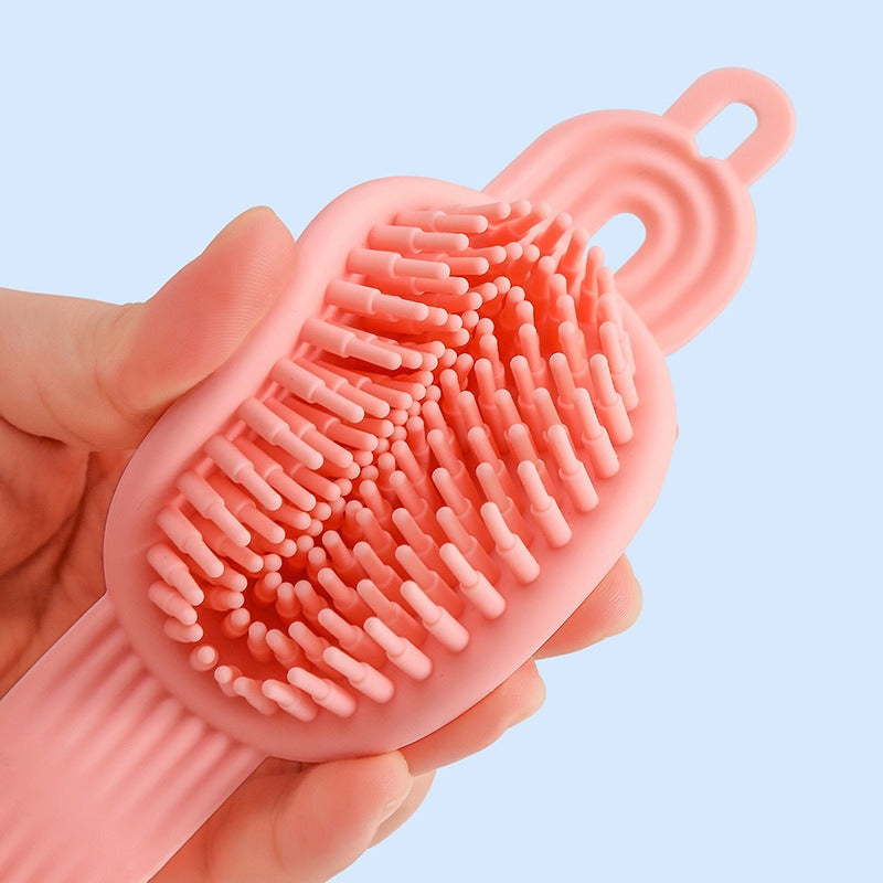 Premium Ultra-Soft Silicone Scalp Massager & Shampoo Brush – Double-Sided Bath Scrubber for Adults & Kids