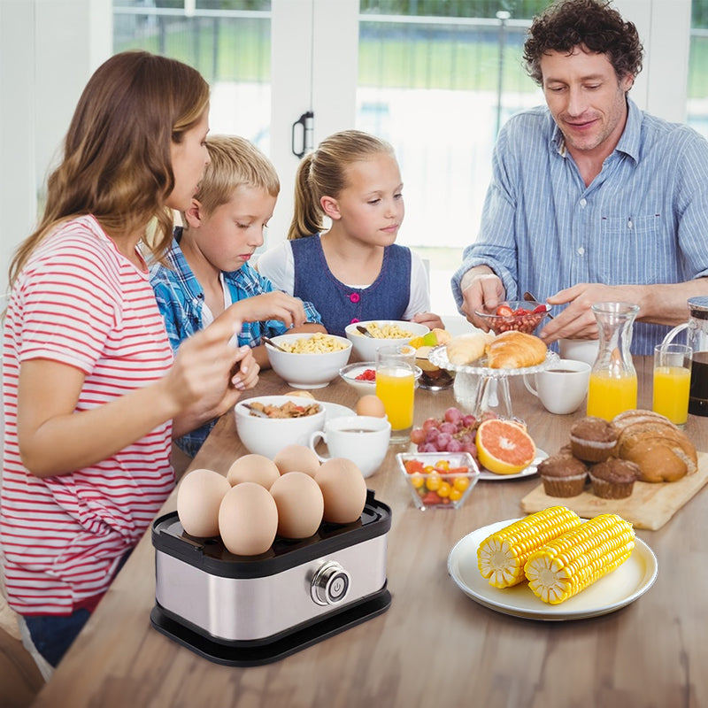 200W Electric Egg Boiler - 6 Egg Capacity Rapid Cooker with Auto Shut-Off