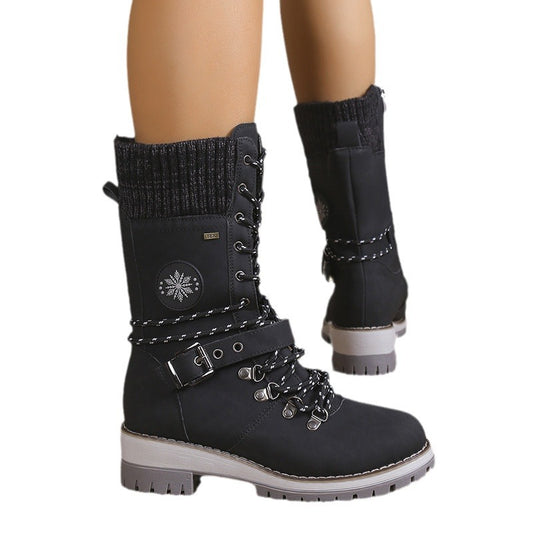 Women's Thick & Warm High Top Snow Boots (Fur Integrated Cotton Shoes)