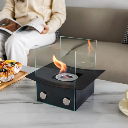 Portable Desktop Alcohol Fireplace - Indoor & Outdoor Real Flame Tabletop Fire Pit