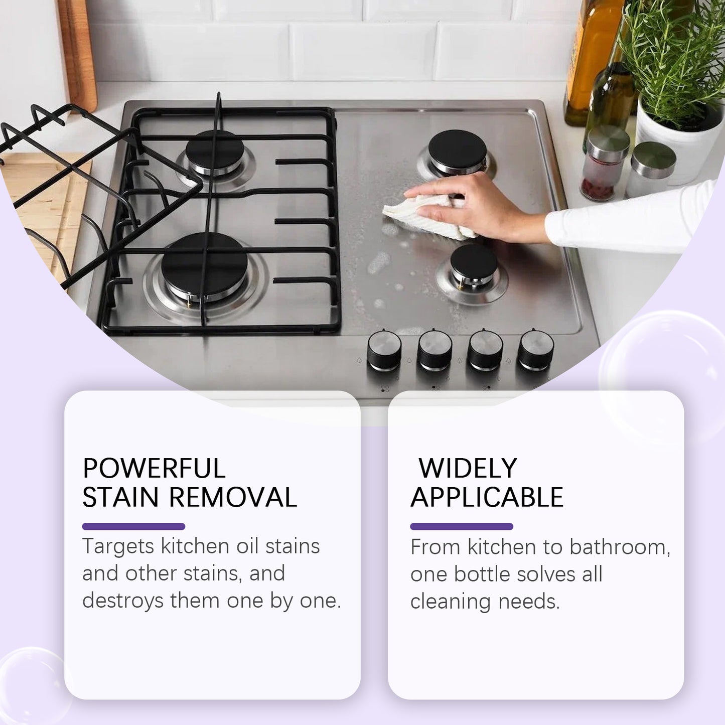 Powerful Multi-Purpose Kitchen Cleaner Spray - Grease & Heavy Oil Stain Remover