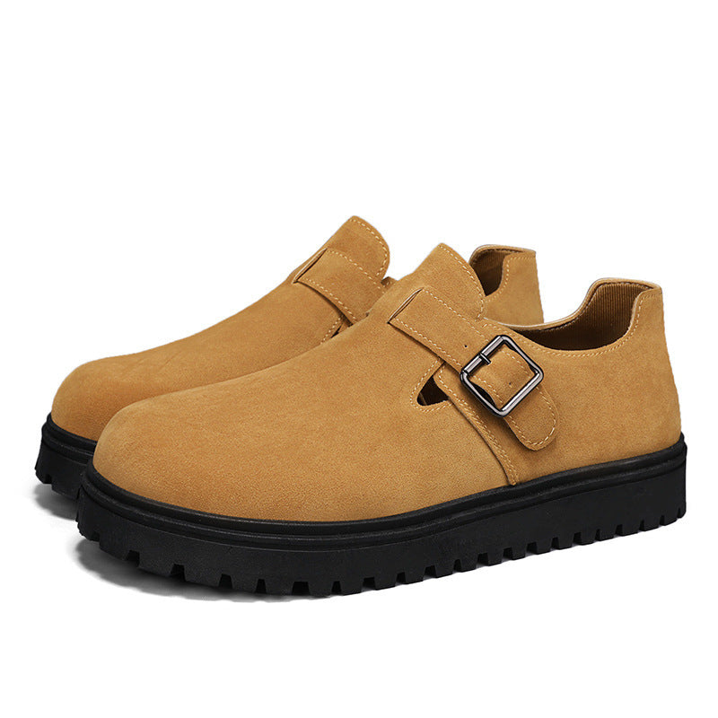 Men's Thick Soled Height Increasing Board/Casual Shoes (Buckle Accent)