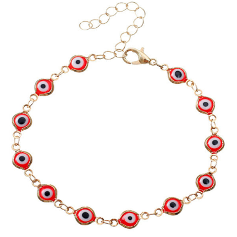 Trendy Women's Gold Chain Evil Eye Bracelet (Nazar Amulet Jewelry)