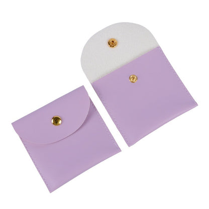 Colorful Faux Leather Jewelry Pouch / Travel Storage Bag with Buckle Closure