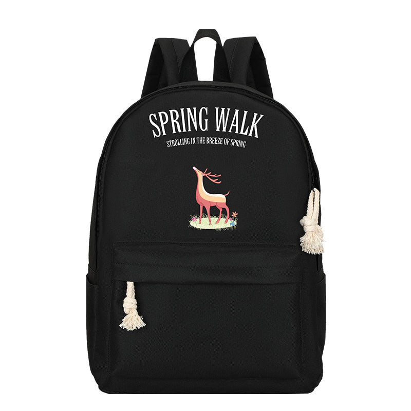 Creative Pink Oxford Cloth Anime Backpack for Primary & Middle School Students