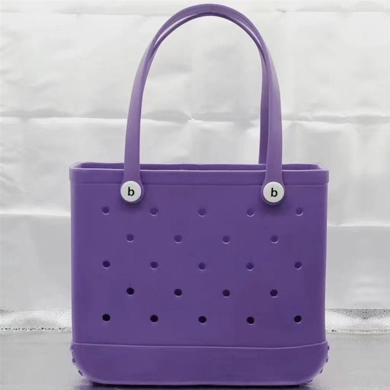 Printed EVA Beach Storage Bag - Waterproof Outdoor Basket & Handbag with Cow Print