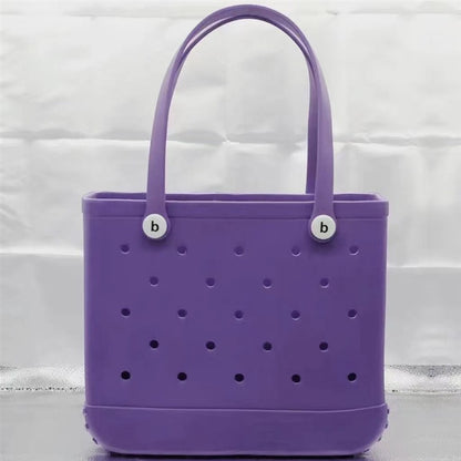 Printed EVA Beach Storage Bag - Waterproof Outdoor Basket & Handbag with Cow Print