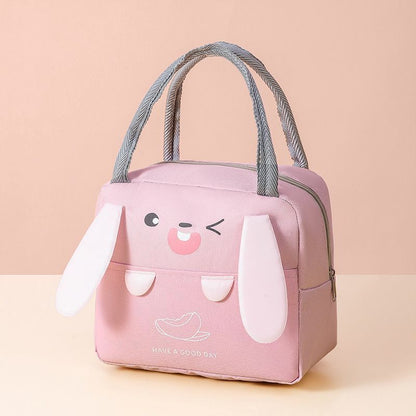 Portable Cartoon Insulated Thermal Lunch Bag for Kids & Adults - Cute Animal Picnic Cooler Tote