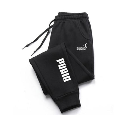 Unisex Cotton Casual Long Sweatpants for Autumn and Winter Sports