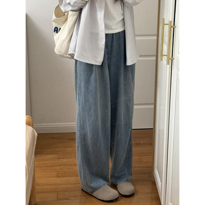 Premium High-Waisted Elastic Waist Tencil Denim Pants for Women