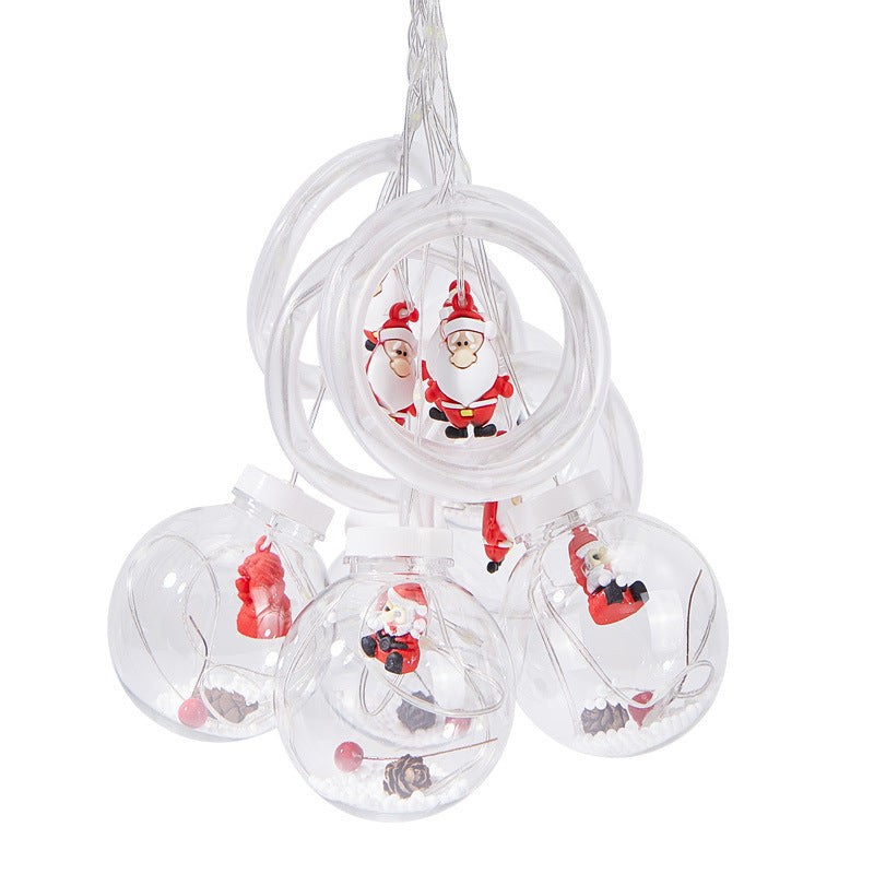 LED Christmas Curtain String Lights - Decorative Wishing Ball & Ring Lights with Remote Control