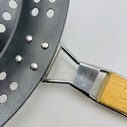 Circular Non-Stick Folding BBQ Basket / Barbecue Plate for Vegetables and Pancakes