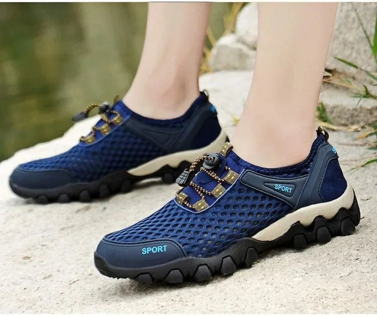Summer Men's Mesh Sports Shoes - Breathable Outdoor Hiking & Running Sneakers
