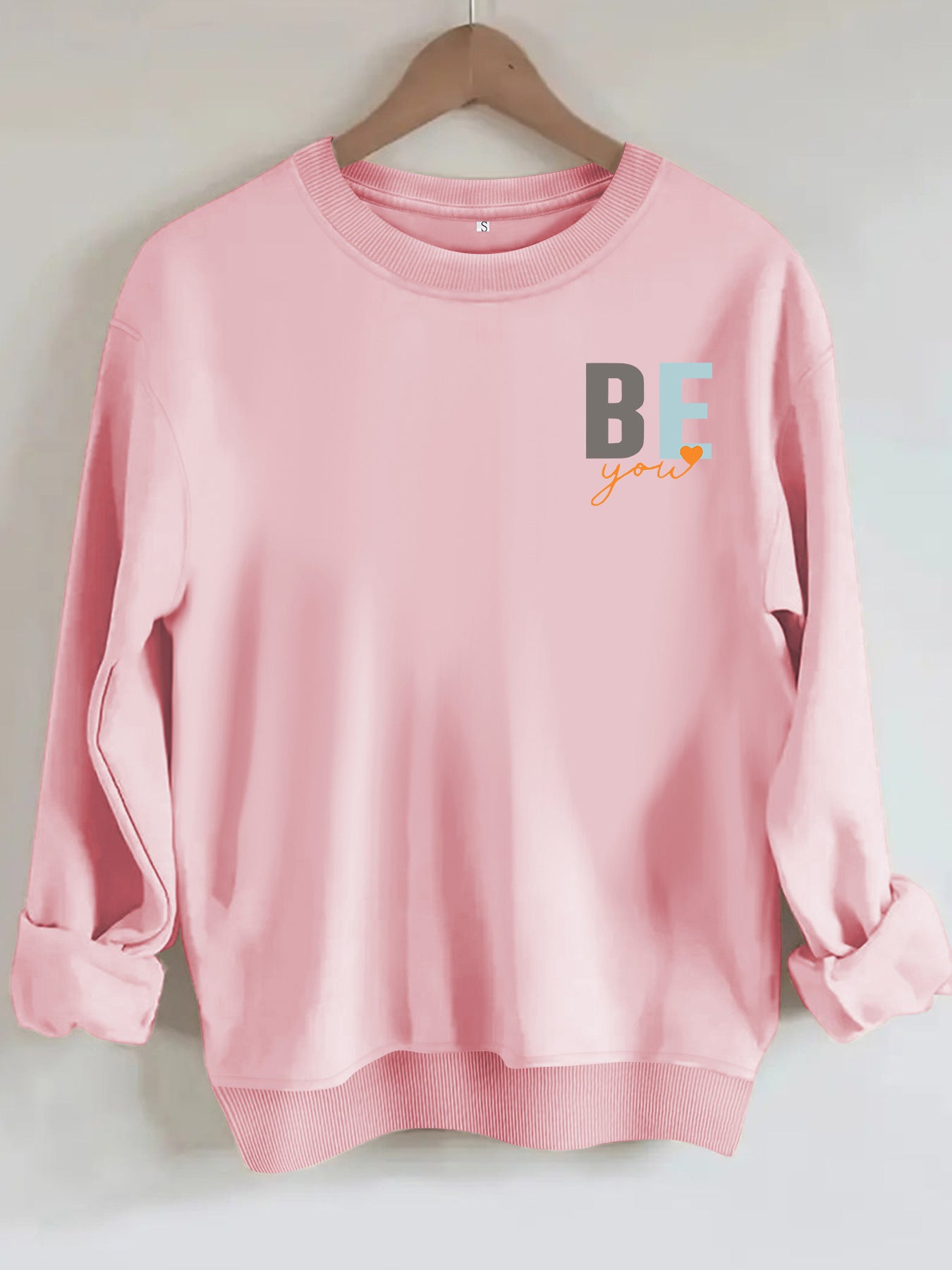 Letter love pattern printed hoodie