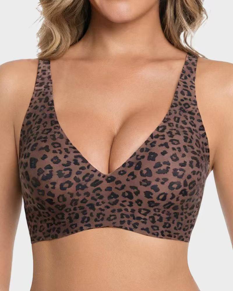Women's Seamless Ice Silk Bra - Wireless Push-Up Comfort Underwear
