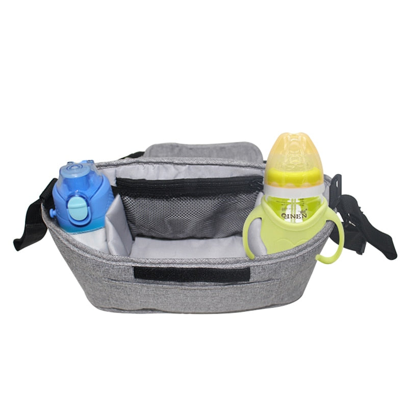 Universal Baby Stroller Organizer Bag with Cup Holder and Storage Pockets