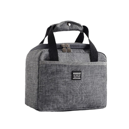 Insulated Oxford Cloth Lunch Bag - Thermal Tote for Office & School