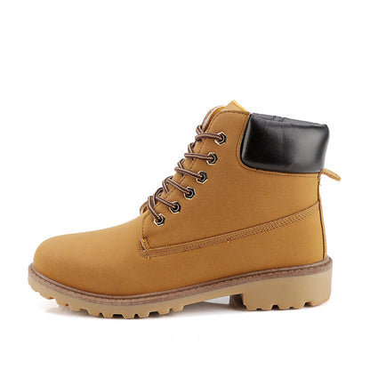 Men's High Top Martin Boots - Fashionable Casual Workwear Winter Shoes