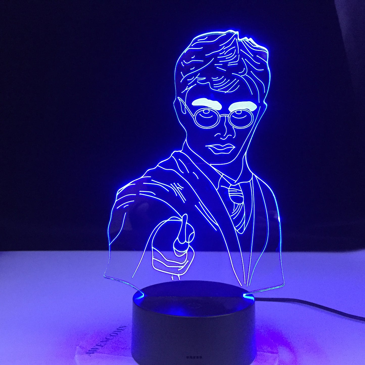 Harry Potter 3D Illusion Night Light - Multi-Color LED Touch Lamp with Remote Control