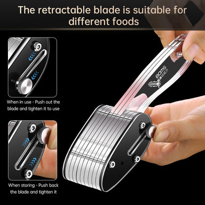 Multi-Blade Stainless Steel Vegetable Slicer & Carving Tool - Precision Squid Flower Knife & Scallion Silk Cutter
