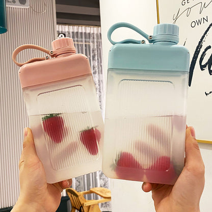 Creative Flat Square Portable Pocket Water Bottle for Outdoor Travel