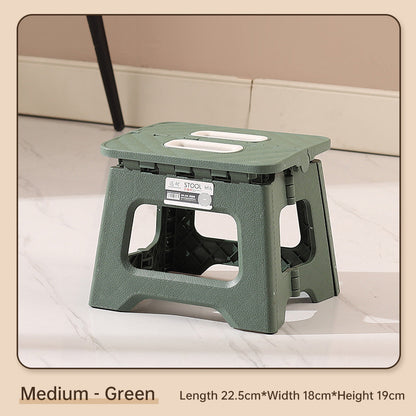 Extra Large Folding Step Stool | Portable Heavy-Duty Plastic Stool for Home, Kitchen & Outdoor Use