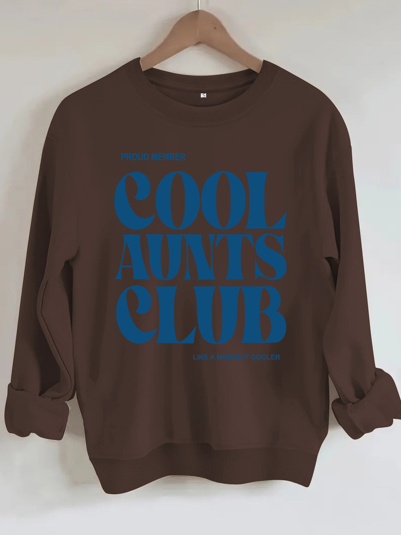 Cool Aunts Club" Graphic Sweatshirt | Beige Crewneck Pullover for Aunties