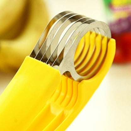 Stainless Steel Multi-Blade Banana Slicer - Handy Fruit & Vegetable Cutter for Salads, Desserts & Healthy Snacks