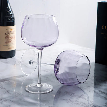 Luxury Lavender Crystal Wine Glass & Champagne Goblet Set | Nordic Style