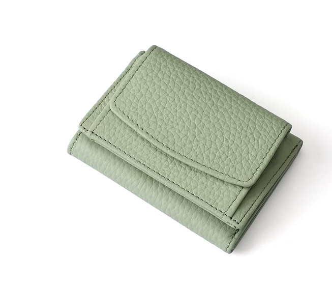 Slim Genuine Leather RFID Wallet with Money Clip and Card Slots