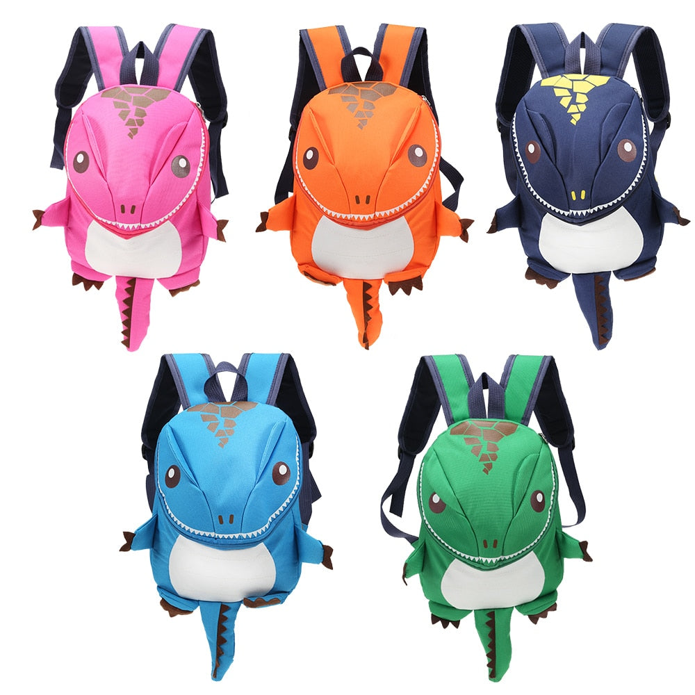 3D Dinosaur Backpack for Kids - Waterproof Kindergarten & Small School Bag