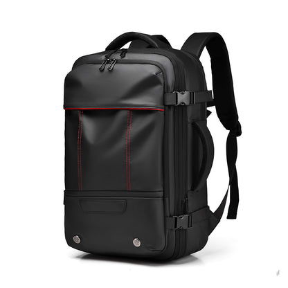 Men's Large Capacity Business Travel Backpack with Expansion and Vacuum Compression