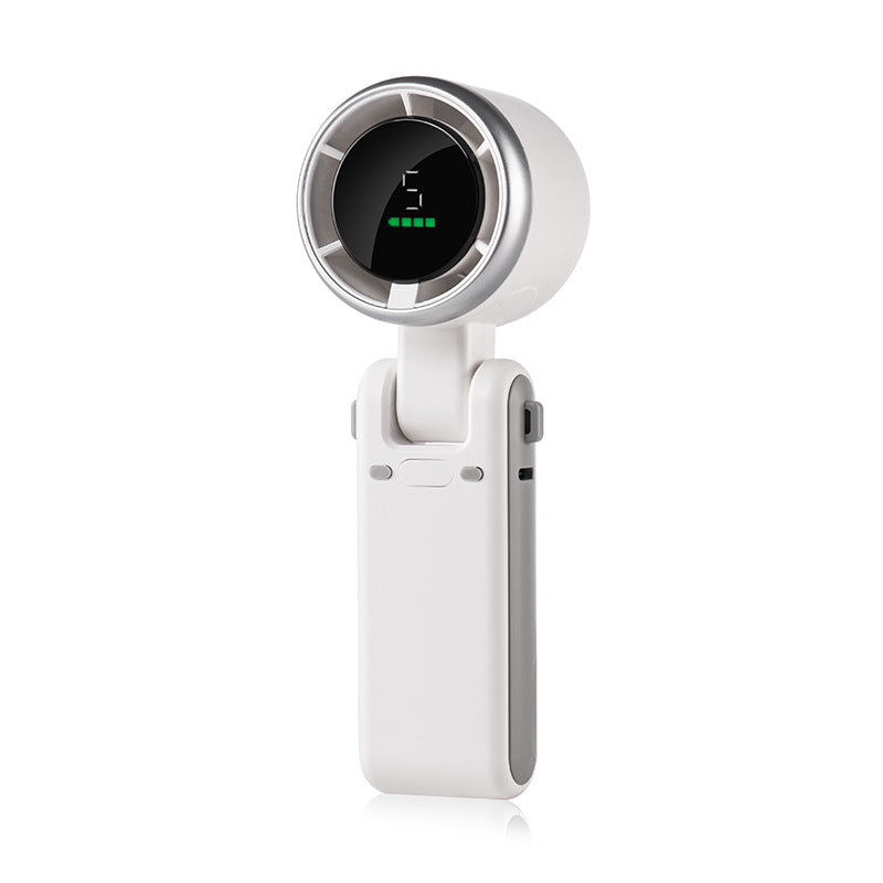 Portable Handheld Fan - Foldable USB Rechargeable Mini Electric Fan with Digital Display