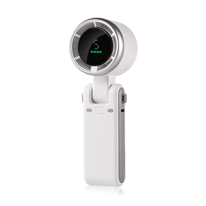 Portable Handheld Fan - Foldable USB Rechargeable Mini Electric Fan with Digital Display