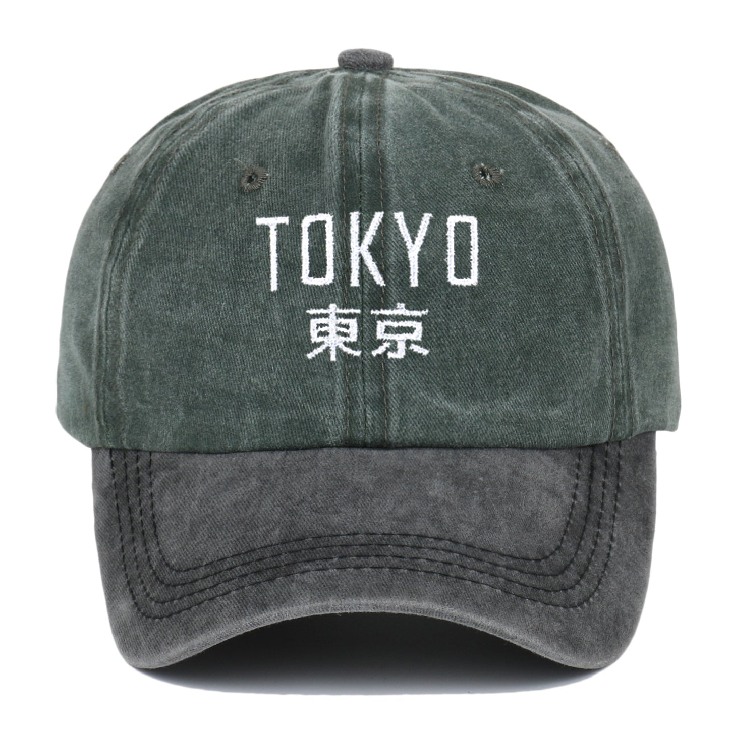 Unisex Embroidered Tokyo Kanji Dad Hat - Outdoor Sun Protection Cap