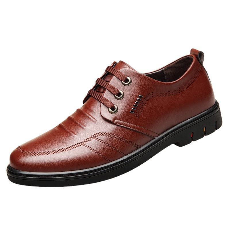 Men's Business Dress Shoes - British Style Breathable Casual Leather Shoes